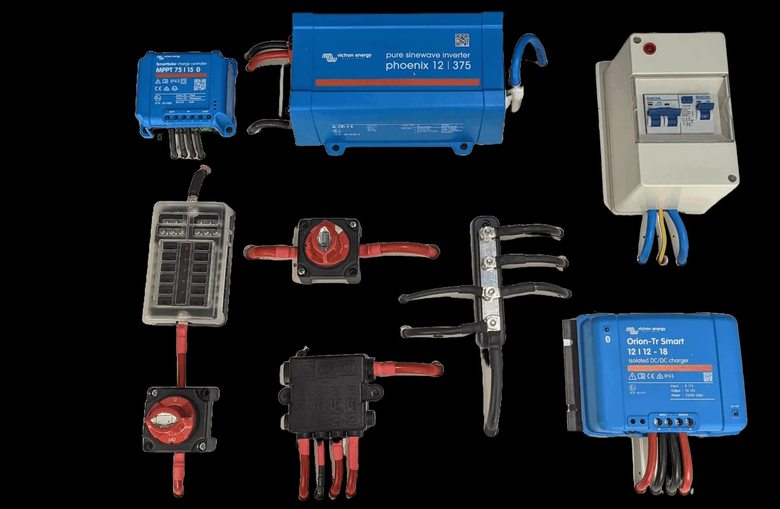 Campervan electrical system board